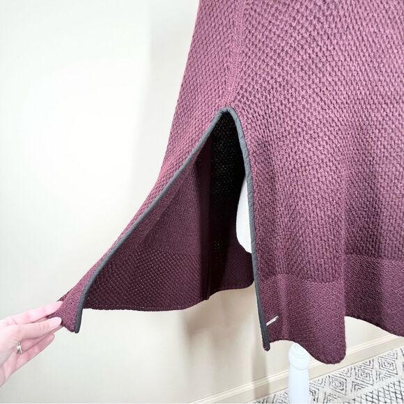 Lauren Ralph Lauren Cape Sweater Chunky Knit Mock Neck Poncho One Size - Picture 4 of 9